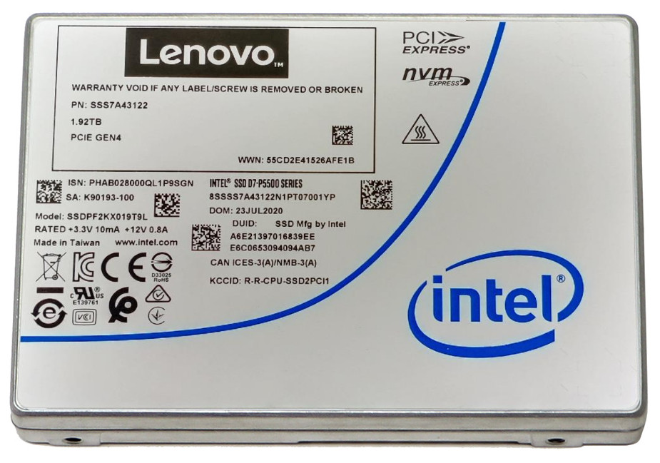 Intel D7-P5510 3.84 TB Solid State Drive - 2.5 Internal - PCI